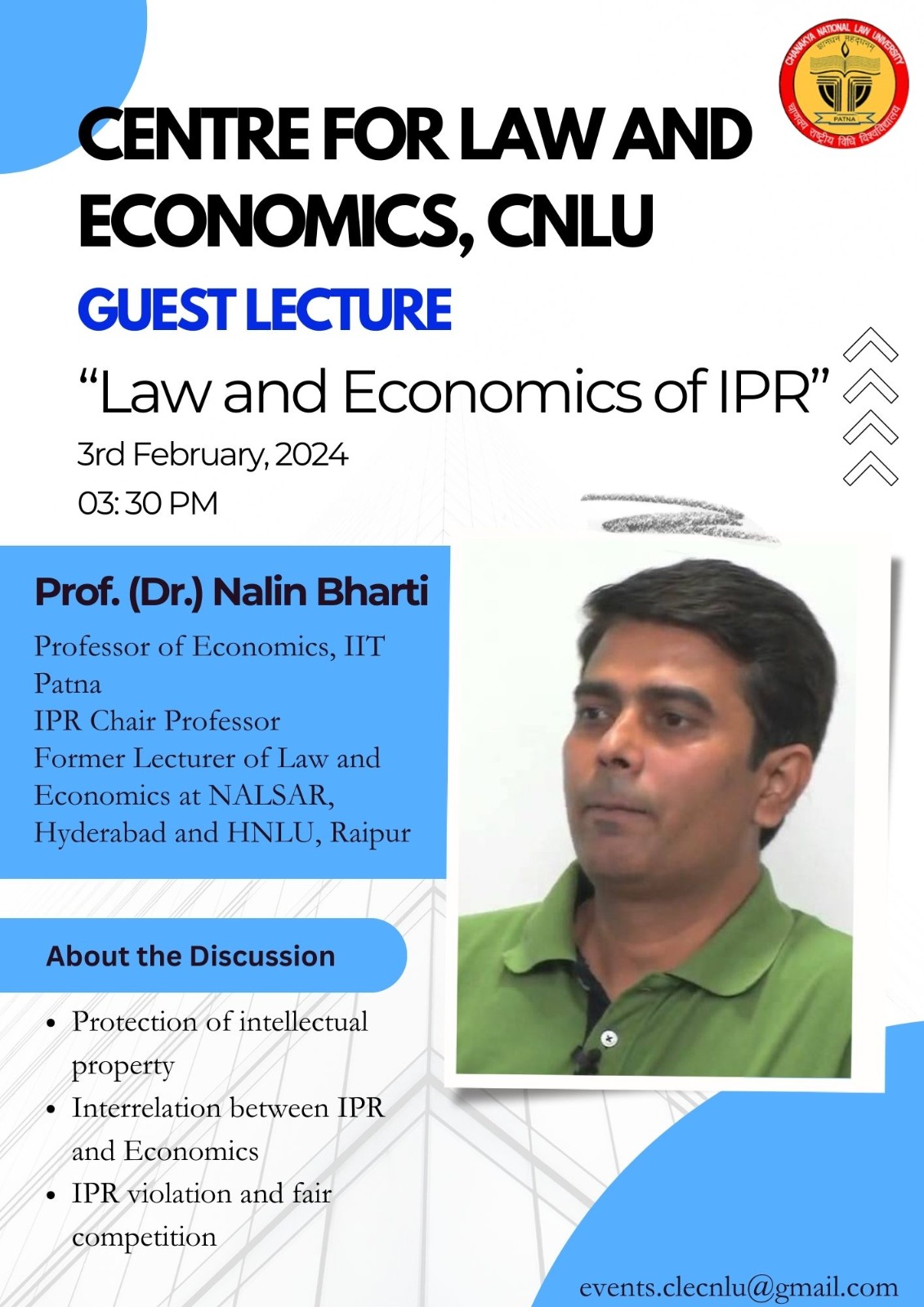 Guest Lecture on Law and Economics of IPR